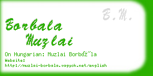 borbala muzlai business card
